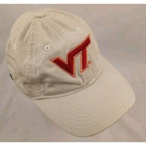 Virginia Tech Hokies Beige Legacy  Fitted Hat/Cap-SZ Large-EXCELLENT!